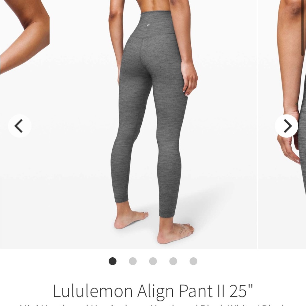 Lululemon Align heathered gray Leggings size 4